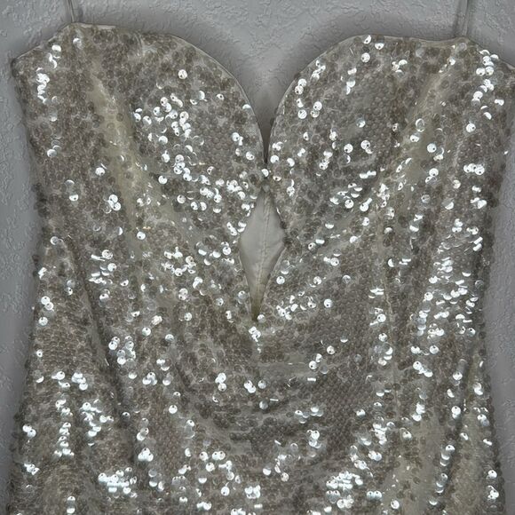 NWT Bardot Revolve Jinxa Mini Dress White Sequins XL - Picture 4 of 12